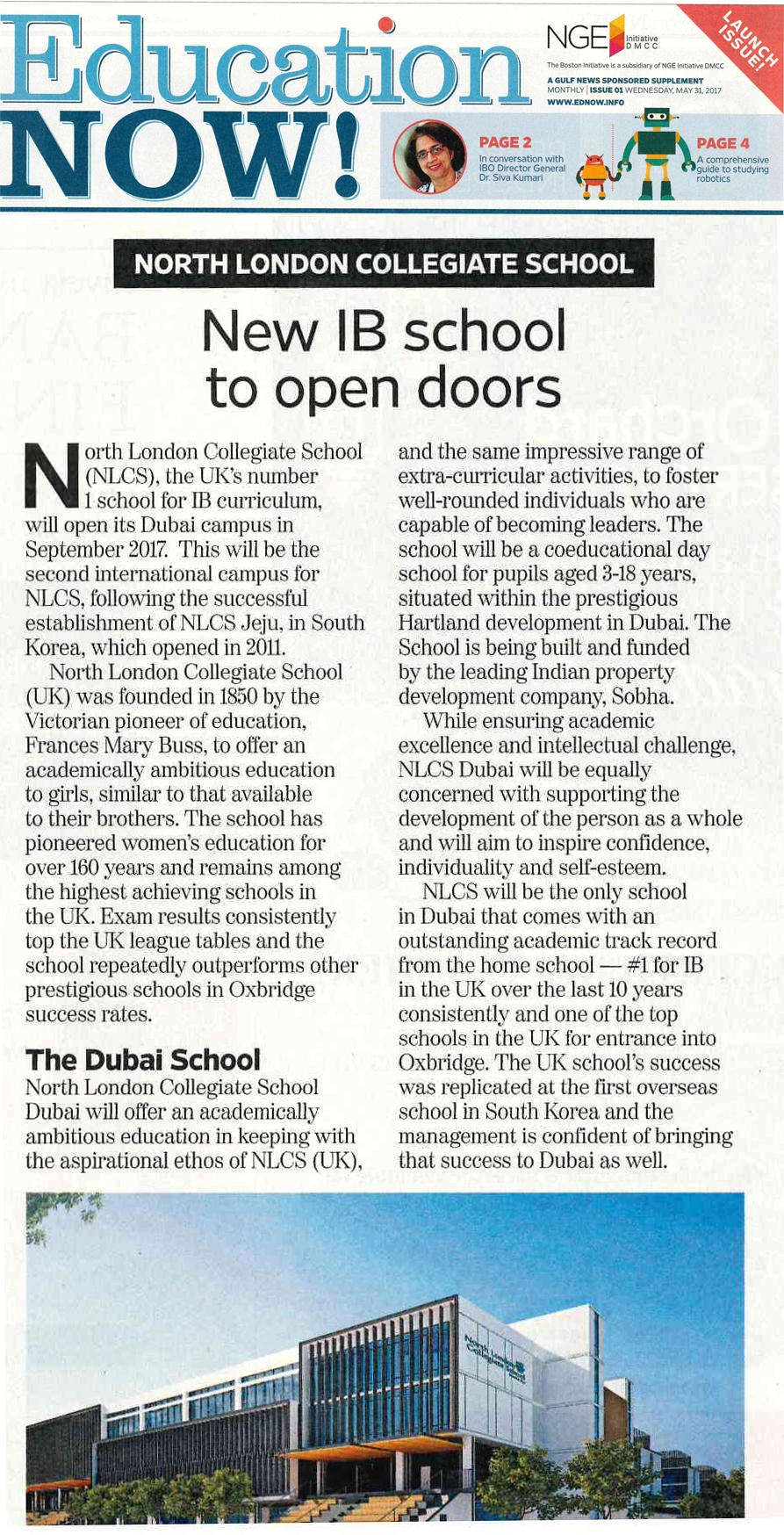Education Now! supplement covers NLCS Dubai