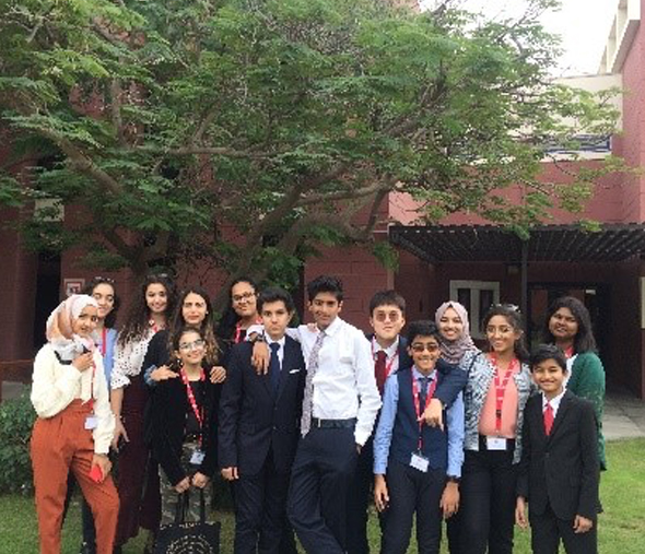 Hassan Mithani wins the title for ‘best delegate’ at the Dubai College Modern United Nations (MUN)