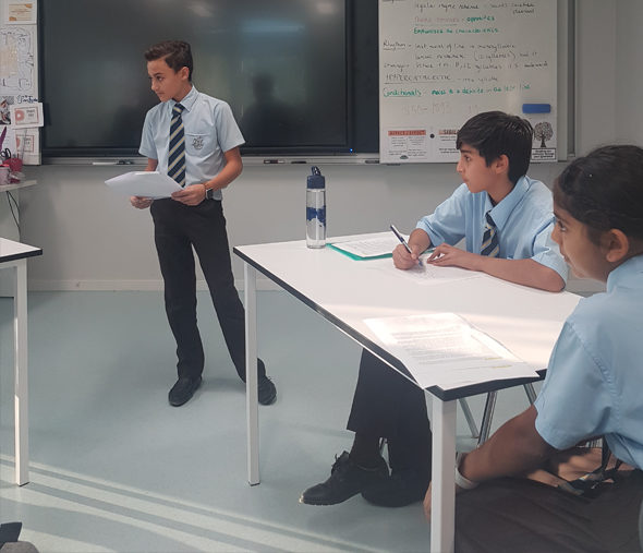 NLCS Dubai competes against Dubai College in a Debate Competition